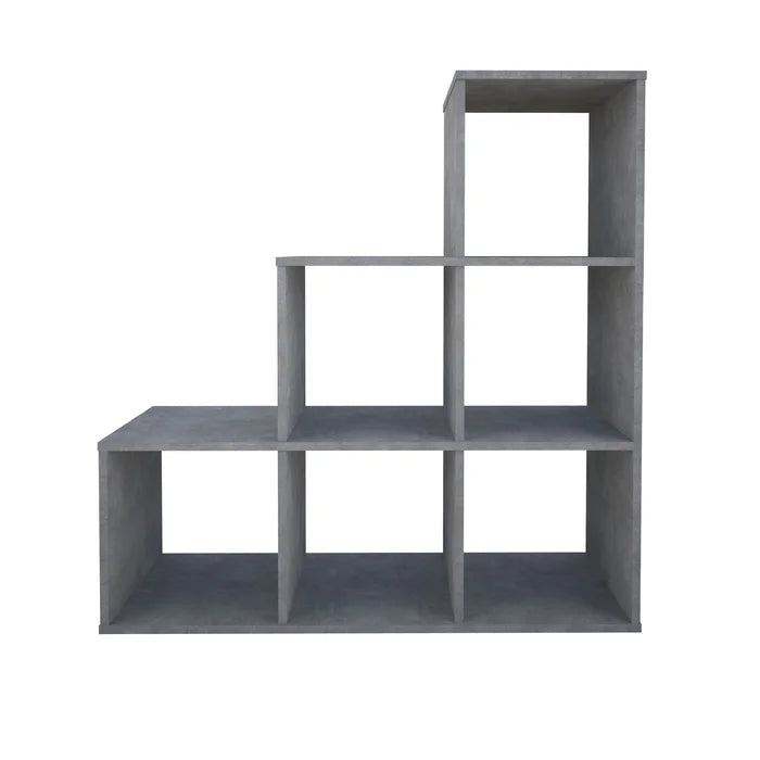Concrete 42.1'' H x 40.8'' W Step Bookcase Сubic Bookcase is Functional