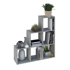 Concrete 42.1'' H x 40.8'' W Step Bookcase Сubic Bookcase is Functional