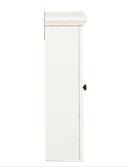 White Engineered Wood Bathroom Single Door Storage Wall Cabinet