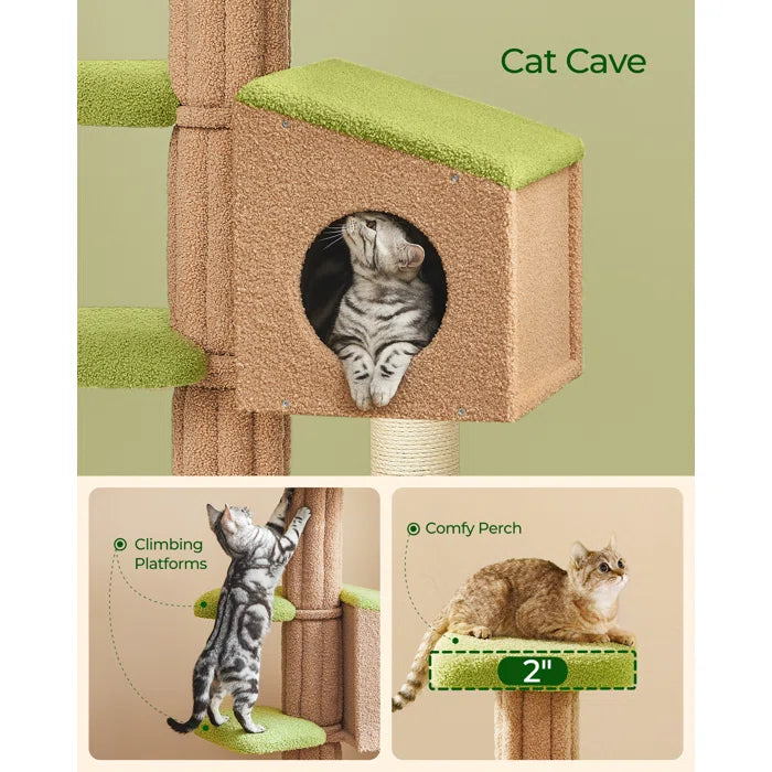 43" Akintomiwa Cat Tree Climbing to Napping and Scratching