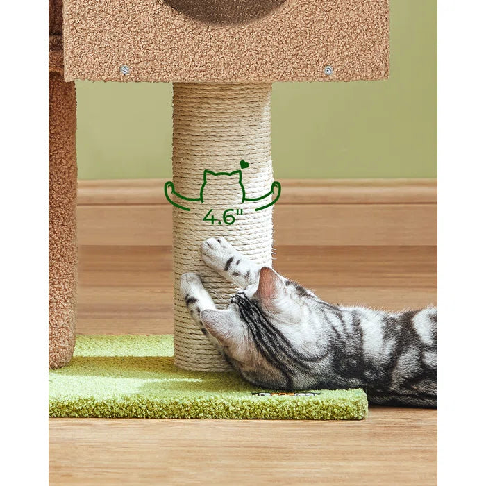 43" Akintomiwa Cat Tree Climbing to Napping and Scratching