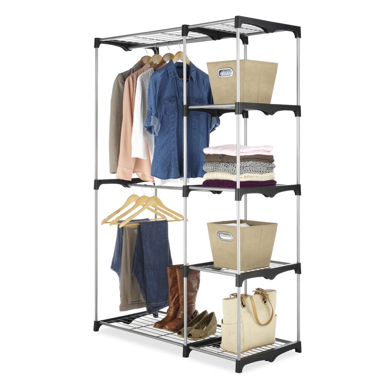 45.4"W Closet System Durable Steel Frame with the Silver Epoxy Finish