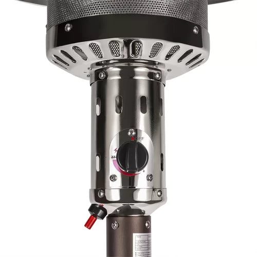 Mocha 48,000 BTU Propane Standing Patio Heater Variable-Heat Control Knob