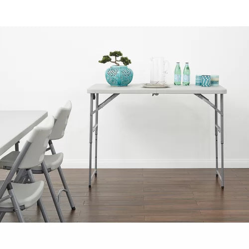 48'' Plastic Rectangular Folding Table Indoor Aesthetically Design
