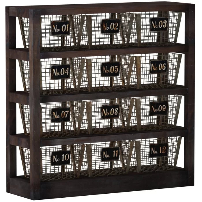 48'' Tall Metal 12 - Drawer Solid Wood Accent Chest
