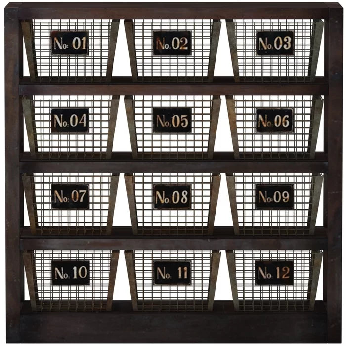48'' Tall Metal 12 - Drawer Solid Wood Accent Chest