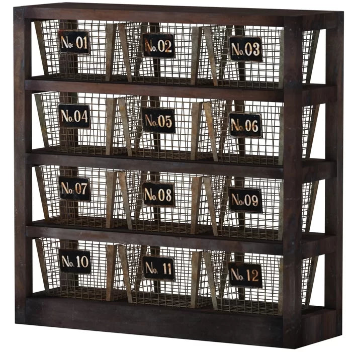 48'' Tall Metal 12 - Drawer Solid Wood Accent Chest