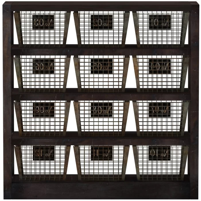 48'' Tall Metal 12 - Drawer Solid Wood Accent Chest