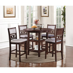 Light Gray Applegate 5 Piece Rubberwood Solid Wood Dining Set