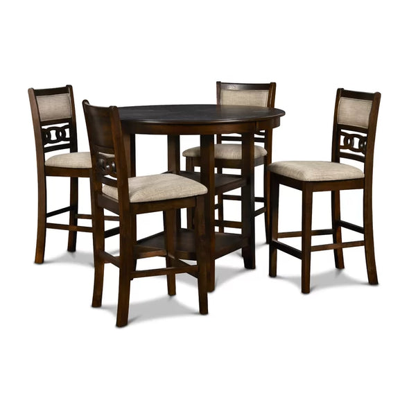 Cherry 36.25" H x 42.25" L x 42.25" W Cherry 4 Person Dining Set Design