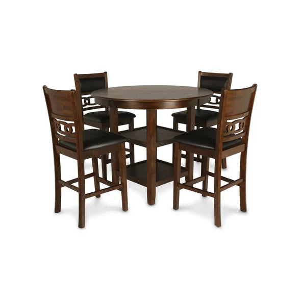 Light Gray Applegate 5 Piece Rubberwood Solid Wood Dining Set