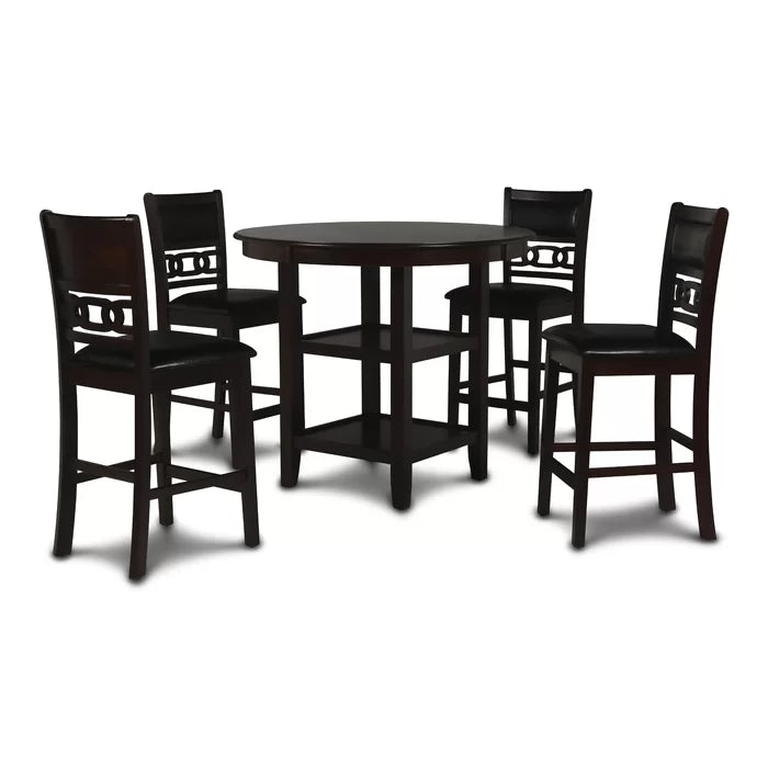 Ebony 36.25" H x 42.25" L x 42.25" W Ebony 4 Person Dining Set Design