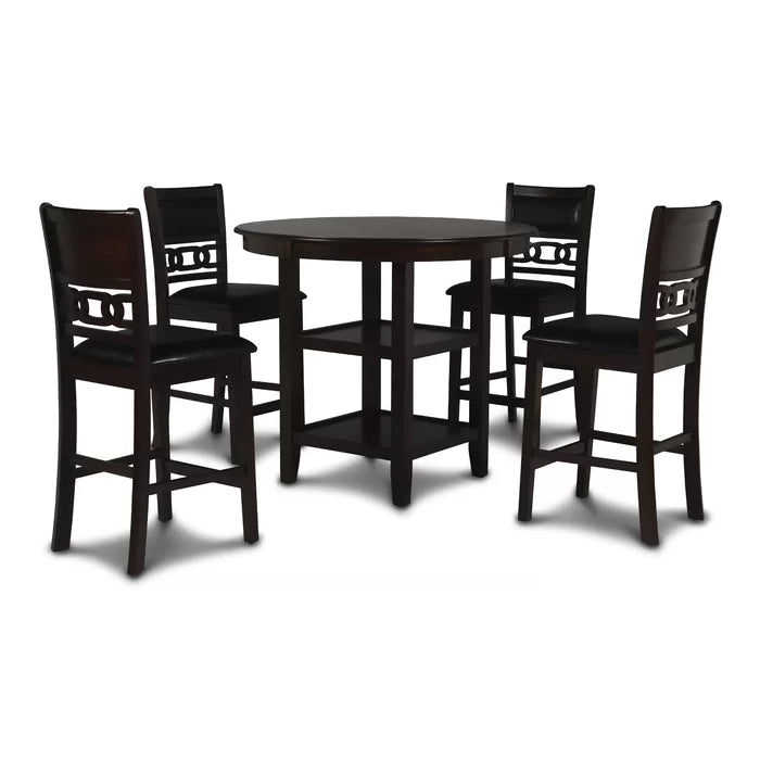 Ebony 36.25" H x 42.25" L x 42.25" W Ebony 4 Person Dining Set Design