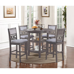 Gray 36.25" H x 42.25" L x 42.25" W Gray 4 Person Dining Set Indoor Design