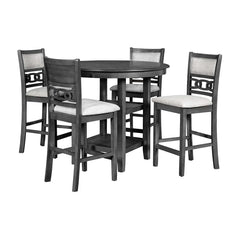 Gray 36.25" H x 42.25" L x 42.25" W Gray 4 Person Dining Set Indoor Design