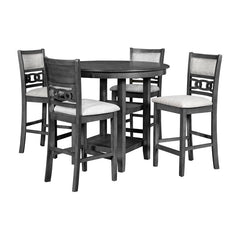36.25" H x 42.25" L x 42.25" W Gray 4 - Person Dining Set