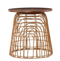 Wavehill Eclectic Natural Wood Accent Table Your Eclectic Design Comes Full Circle with this Round Side Table