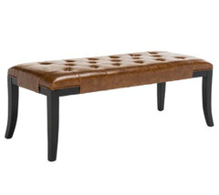 Leather Saddle Bench - 47" x 20" x 18" Add A Touch of Mid-Century, Modern Styling to your Home Decor