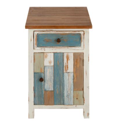 Rustic Multi-Color Accent End Table and Nightstand Elevate the Art of Rustic Farmhouse