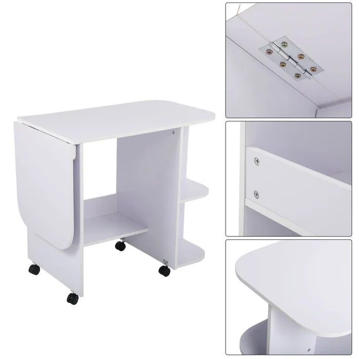 46.3'' x 15.8'' Foldable Sewing Table with Sewing Machine Platform and <div  class=aod_buynow></div>– Inhomelivings