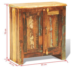 Reclaimed Cabinet Solid Wood with 2 Doors Vintage Antique-Style Offers you Certain Storage Space Perfect for Organize - 25.6"x11.8"x27.6"