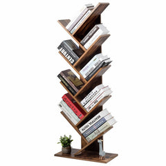 55'' H x 20'' W Geometric Bookcase 9-Tier Tree Bookrack, Which Fits Perfectly in your Bedroom, Living Room, Study or Even Office
