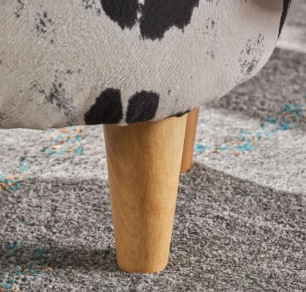 Fabric Cow Ottoman This Whimsical Cow Ottoman is Perfect for Those Looking for a Daring Addition To Their Living Room Durable Birch Wood Legs