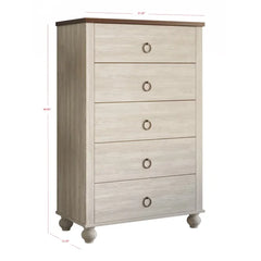 Solid Wood 5 Drawer 31.5'' W Chest Perfect for Living Room