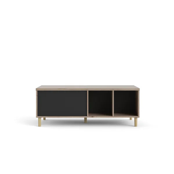 5 Legs Coffee Table with Storage Four Open Shelves Great for Storing