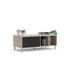 5 Legs Coffee Table with Storage Four Open Shelves Great for Storing