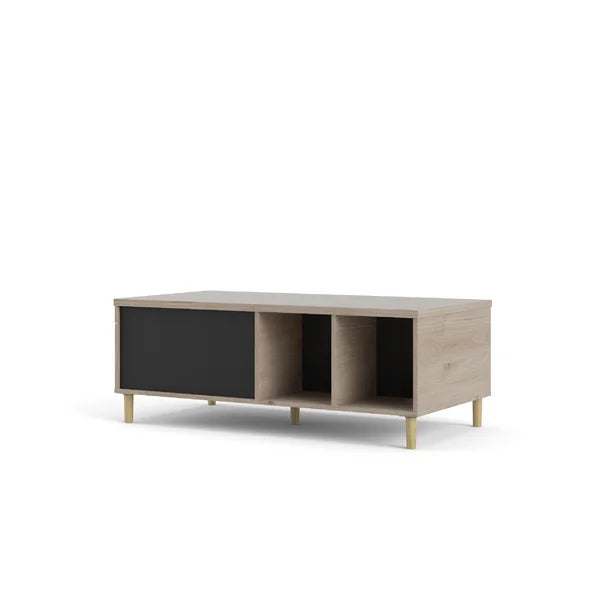 5 Legs Coffee Table with Storage Four Open Shelves Great for Storing