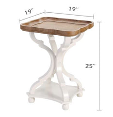 Rustic Farmhouse Tray Top End Table End Table is A Stylish Sidekick for Any Sofa, Bed, Little-Used Corner or Small Spaces