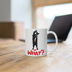 Funny Halloween Coffee Mug - What? Cat Mug, Spooky Halloween Coffee Mug, Black Cat Halloween, Fall Coffee Cup, Halloween Gift, Witchy Mug
