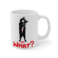 Funny Halloween Coffee Mug - What? Cat Mug, Spooky Halloween Coffee Mug, Black Cat Halloween, Fall Coffee Cup, Halloween Gift, Witchy Mug