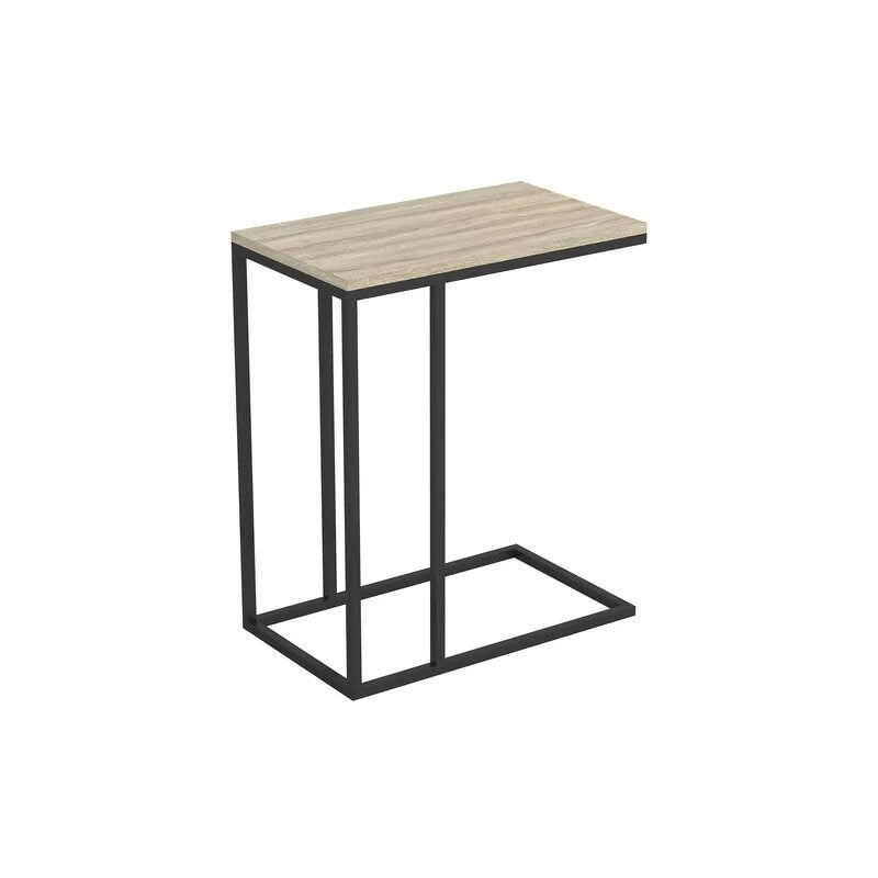 Chesser End Table  Crafted of solid and manufactured wood in a stylish woodgrain finish for a reclaimed look, the tabletop strikes a