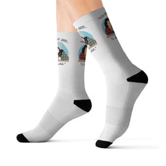 You're the Abbi to my Ilana - You're the Ilana to my Abbi - Broad City TV Show - Best Friends - Color Accent Socks - Sublimation Socks