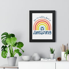 Personalised You are nothing short of amazing... pastel rainbow Quote Picture Frame - Picture Frame - Gift Frame - Frame