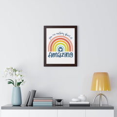 Personalised You are nothing short of amazing... pastel rainbow Quote Picture Frame - Picture Frame - Gift Frame - Frame