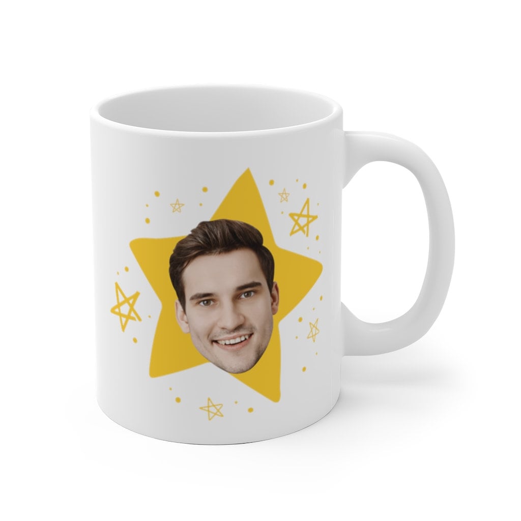 The Office Tv Show, The Office Tv Show Gifts, Office Star Mug, The Office Face Mug, The Office Mug, The Office Star Face,  Ceramic Mug