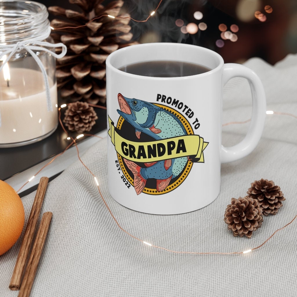 Promoted to Grandpa Coffee Mug New Grandpa Gift Pregnancy Reveal Mug Baby Announcement Gift New Grandfather Gift Grandpa Mug 11oz