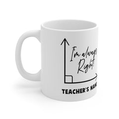 Math Teacher Gift Personalized - Funny Teacher Mug - End of Year Teacher Appreciation  - Ceramic Coffee Cup - Dishwasher Safe Mug 11oz