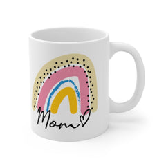 Rainbow Mug - Personalized Coffee Cup - Birthday Gift for Her - Smooth Printed Design on Both Sides - Dishwasher Safe Mug 11oz