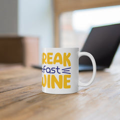 Breakfast Wine Coffee Mug - Funny mug, Custom mug, Mug Gift, Caffeine, Best Friend gift, Stocking stuffer, Birthday,  Mug 11oz