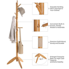 Coat Rack Freestanding Coat Rack Adjustable Rack  Give You Plenty of Space to Hang your Favorite Coat and Hat