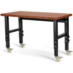 48"×24" Adjustable Height Mobile Workbench with Caster