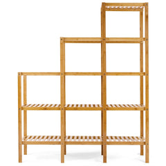 Multifunctional Bamboo Shelf Display Organizer