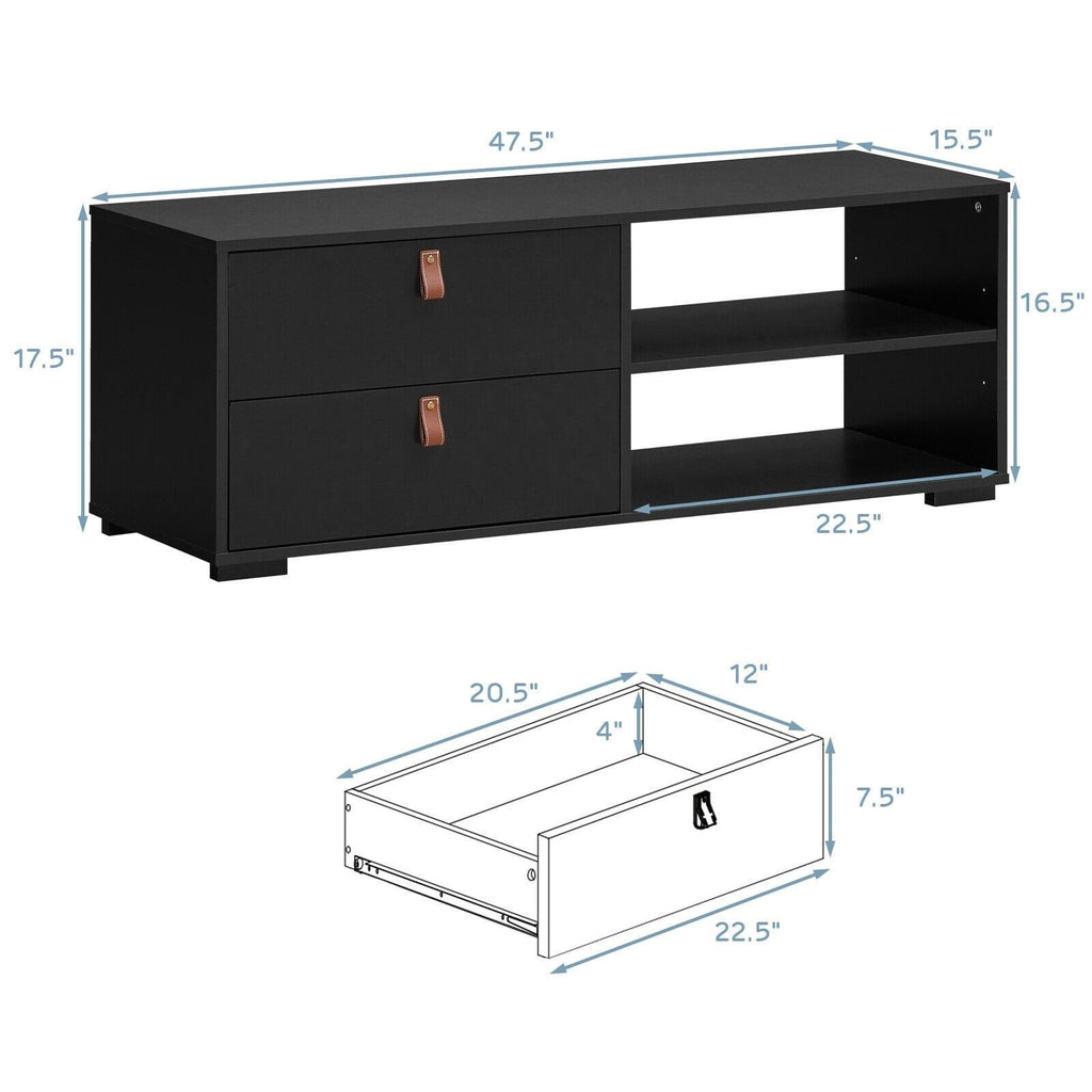 Entertainment Media TV Stand with Drawers This stylish TV stand will add plenty of storage Made of premium engineered wood, our TV stand is