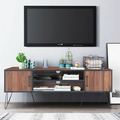 60" TV Stand Media Center Storage Cabinet with Metal Leg
