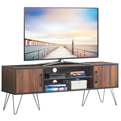 60" TV Stand Media Center Storage Cabinet with Metal Leg