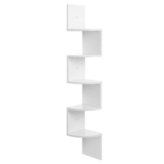 White Corner Bookcase 17 Stories Corner Wall Shelf Offers Ample Space for your Household Items and Decorative